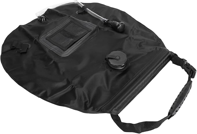 SUNGOOYUE Solar Shower Bag with Back Thermometer Portable Camping Shower Bag 20L Water Storage for Tanning Use PVC Material