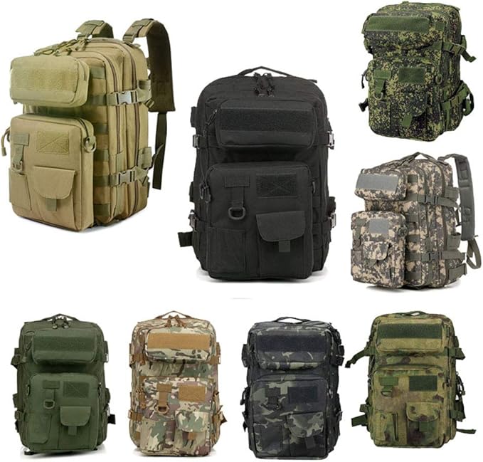 Outdoor Sports Pack Hiking Bag Tactical Rucksack Camo Knapsack Combat Camouflage Tactical 30L Backpack - ACU
