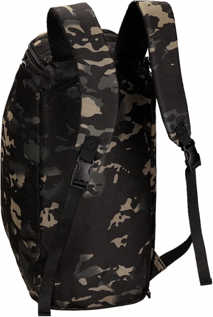 UNISTRENGH 3-Ways Tactical Military Nylon Men Holdall Weekend Travel Duffel Bag Backpack Messenger Shoulder Bags Rucksack Handbag (Black camouflage)