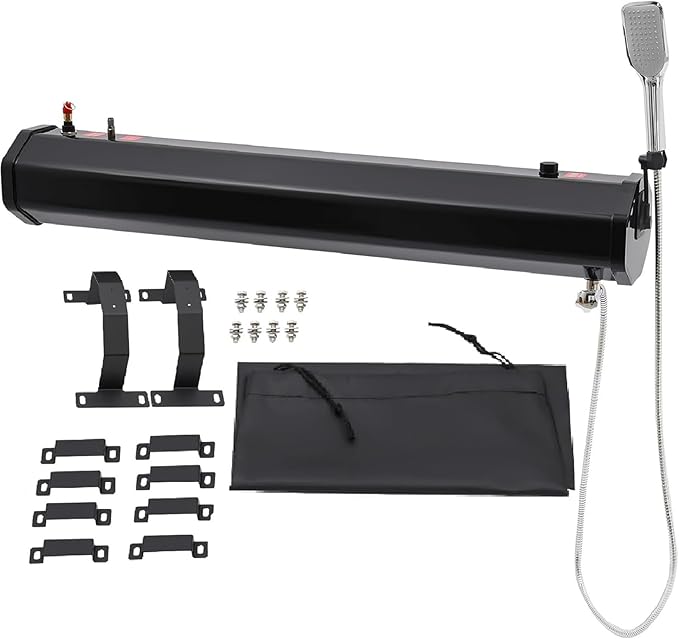 Roof-Mounted Roof Rack Water Tankw/Storage Bag and 4.92ft Hosefor Hiking Car wash Pet Cleaning Beach VacationsOutdoor Activities Water Supply 18L