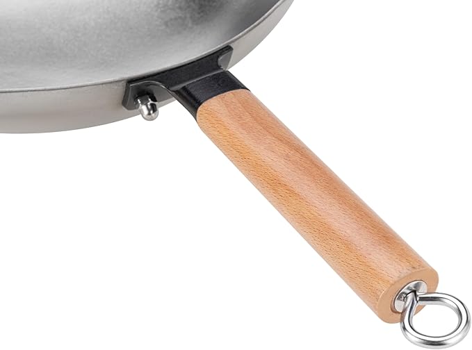 Valtcan T35 Titanium Wok Pan 14 Grade 1 Pure Titanium 2.0mm Solid (Not Coated) PFAS-Free No PTFE No Chemical Coatings 3 lbs Ultralight Non-Stick Without Chemicals Metal Utensil Safe