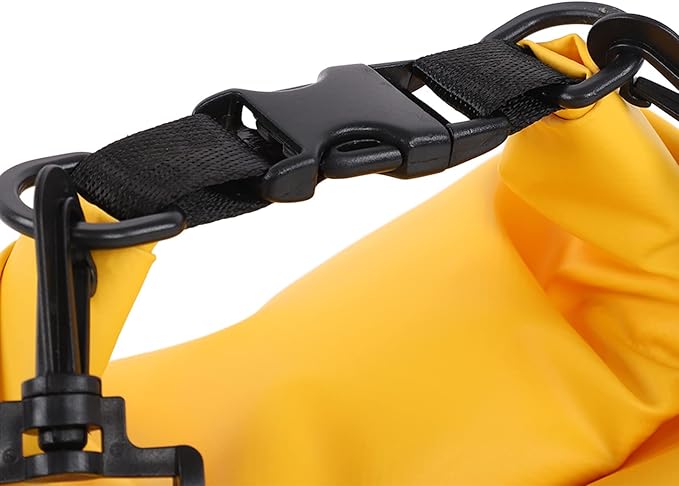 Dry Bag Camping Bag 20L Dry Bag Waterproof PVC Mesh Cloth Removable Lightweight Yellow for Boating Swimming Kayaking