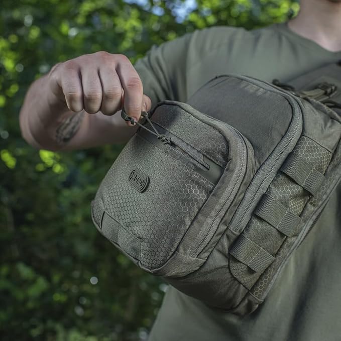 M-Tac Elite Cross Bag Slim - Tactical Crossbody Sling Backpack for Man with CCW Concealed Carry (Coyote Slim)