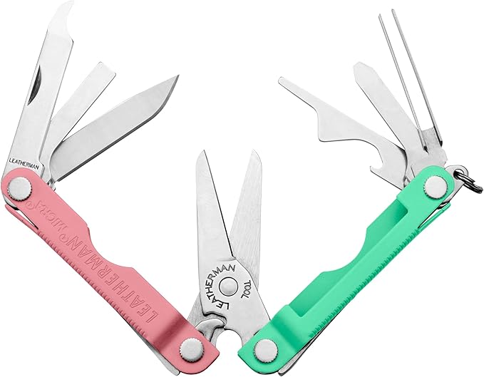 LEATHERMAN Micra Keychain Multi-tool with Grooming Tools Mini Pocketknife for Everyday Carry (EDC) Hobbies &amp Outdoors Built in the USA Bayside