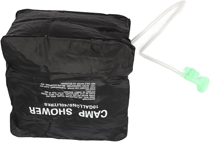 Solar Camp Shower Bag 40L with Sprayer | Portable Hot Water Shower for Outdoor Camping/Hiking/Beach | PVC Material with Sun Protection Coating | Quick Solar Heating