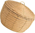 KOMBIUDA Handwoven Round Storage Basket Lid Large Decorative Rope Basket for Table Pantry Home Organization Versatile Food and Toy Storage