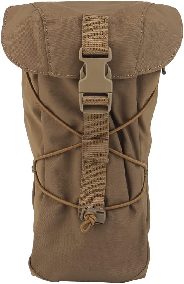 Multifunctional large capacity Dump Pouch Drawstring Magazine Tactical Utility Pouch Recycling Pouch Waist Bag (Tan)