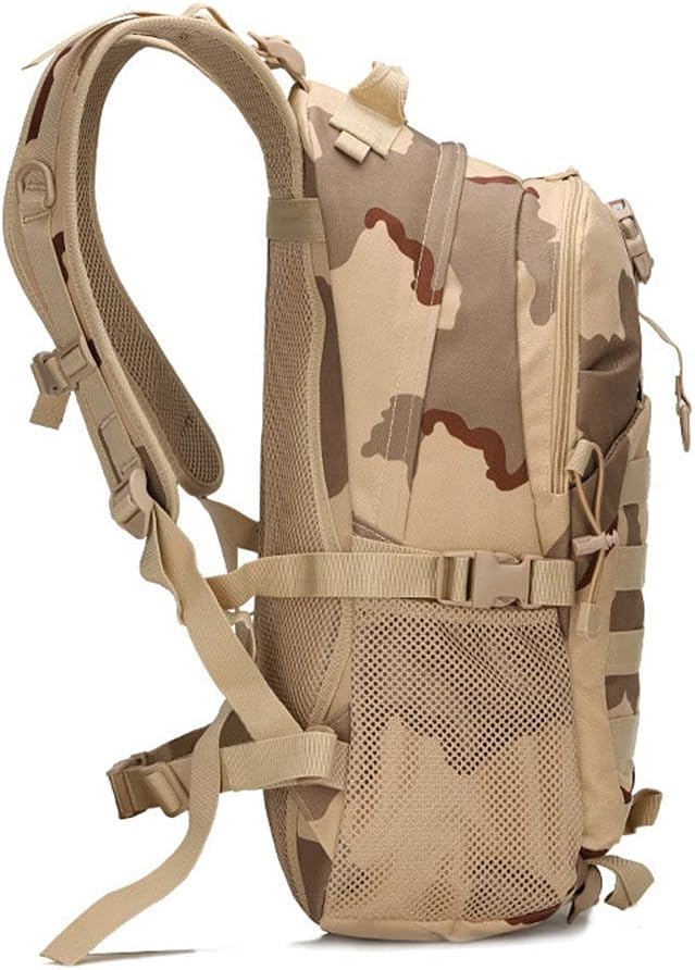 Outdoor Sports Pack Hiking Bag Tactical Rucksack Camo Knapsack Combat Camouflage Tactical 30L Molle Backpack - 3 Color Desert