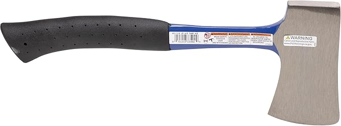 VAUGHAN Steel Handle Camp Axe Made in The USA Shock Absorbing Slip-Resistant Grip Included Sheath VN33402