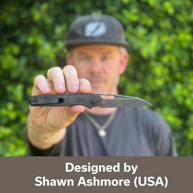 CIVIVI Guile Pocket Knife Folding Knife for EDC 3.25 Damascus Blade Micarta Handle with Reversible Deep-Carry Clip C24062B-DS1