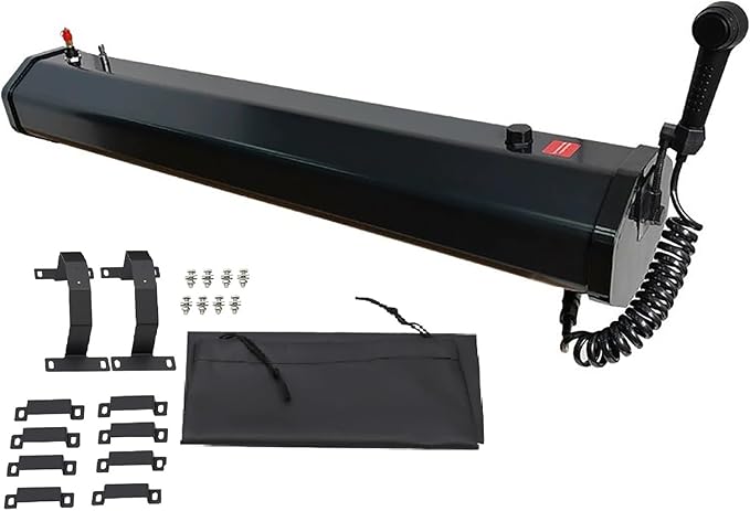 Pressurized Water Tank - Portable Solar Camping Shower for Vehicles Trucks and SUVs - 5/5.3/8 Gallon Capacity Ideal for Overlanding and Outdoor Adventures