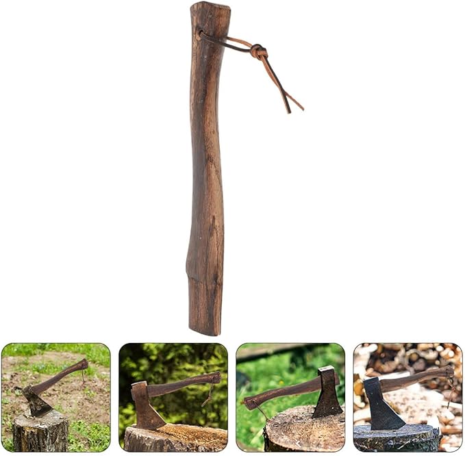 YARNOW 2pcs Wooden Axe Handle Replacement Durable Hatchet Handle Easy to Install Mini High Practicability Natural Wood Material for Outdoor Use