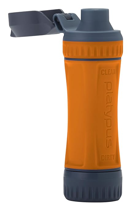 Platypus Quickdraw Ultralight Backpacking Water Filter Orange