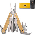 SQT2048 20-in-1 Multitool Foldable &amp Self-Locking Professional Tool for DIY Home Repairs Outdoor Camping – Must-Have Gifts for Men Compact Durable All-in-One Tool for Every Task Gold