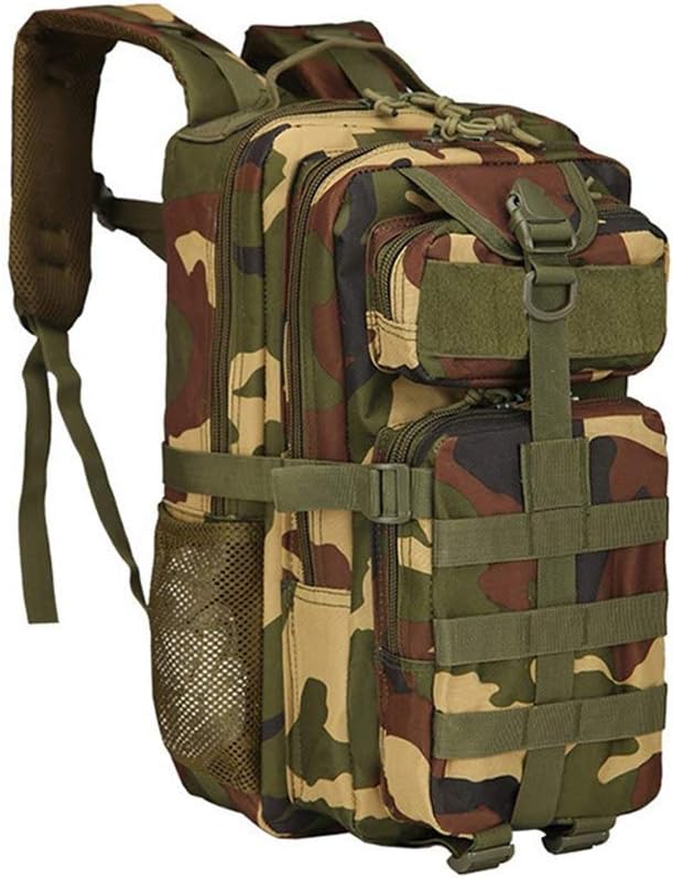 Outdoor Sports Pack Hiking Bag Tactical Rucksack Camo Knapsack Combat Camouflage Tactical Molle Backpack - WL