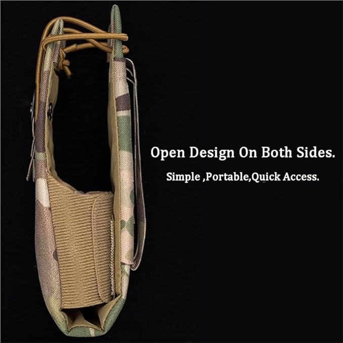 2PCS - F Model Tactical Holder Molle Radio Pouch Universal Radio Bag Adjustable Walkie Talkies Storage Outdoor Sports Duty Belt Pack