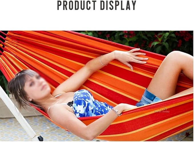 Portable Hammock Portable Outdoor Camping Hammock Thick sail Single Hammock Slope flip Indoor Home for Backpacking Beach