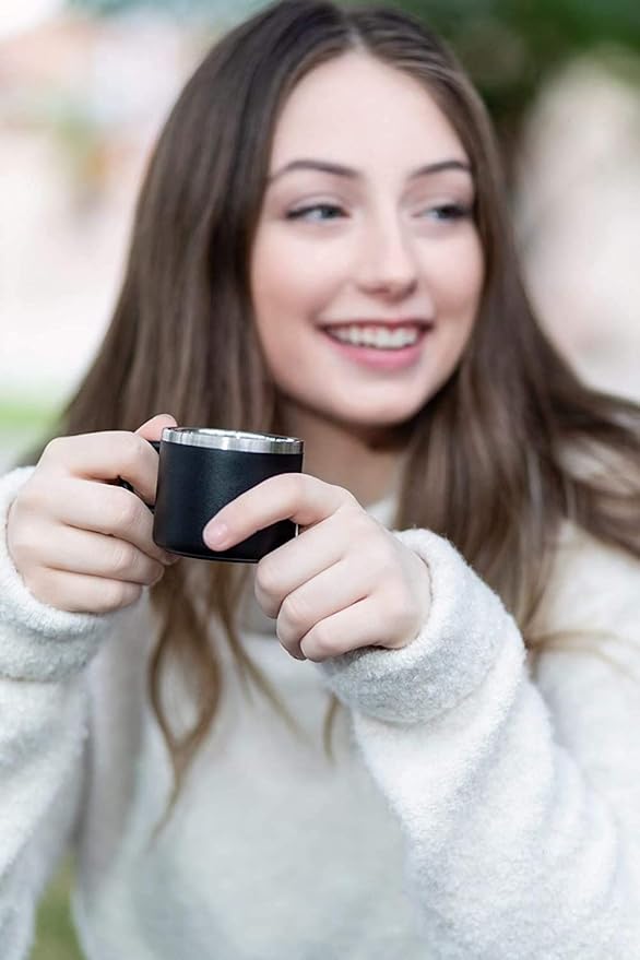Real Deal Steel Little Sipper 3 oz Insulated Espresso Cups - Premium Double Wall Set of 4 Demitasse