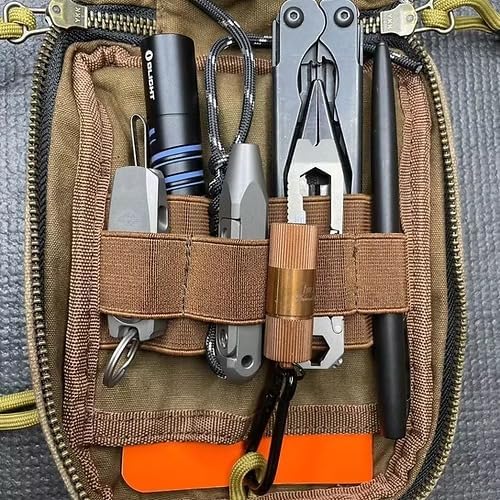 Roaring Fire Smolder Waxed Canvas Organizer - Tactical Molle Admin Pouch EDC Tool Organizer with YKK Zippers Molle Organizer Pouch for Everyday Carry Tool for Outdoor Tactical Survival