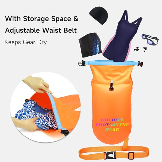 Custom Waterproof Dry Bags Customized Swim Buoy Float Personalized Floating Waterproof Backpack