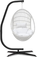 Hammock Chair Rack Portable Heavy Duty Solid Steel Holder Outdoor Indoor Hanging Chair Frame C Mount for Air Porch Swing Chair w/Weatherproof FinishOffset Base360 Degree Rotation-10set