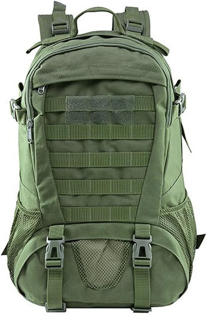 Military Tactical Backpack for Men Hiking Day Pack Molle Military Rucksack Waterproof EDC Bag (Military Green)