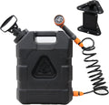 5.5 Gallon Portable Water Tank with Pump and 8 Modes Sprayer Emergency Water Container for Camping Shower Off Road Shower Outdoor Hiking Picnic (Pressurized Water Tank Bracket Set)