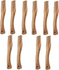POPETPOP 10pcs Wooden Axe Handle Replacement Short Oak Grip for Firewood Cutting Comfortable and Easy to Install for Camping and Outdoor Activities
