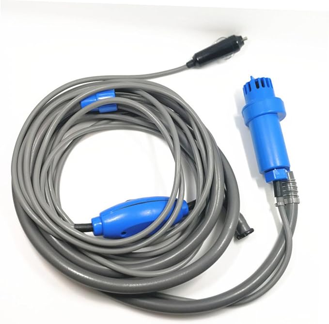 Gatuida Portable Shower for Camping 12v Outdoor Shower Kit Car Charger Hose and Sucker Ideal for Travel