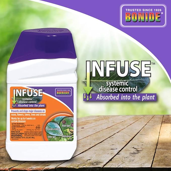 Bonide Infuse Systemic Disease Control 16 oz Concentrated Solution for Plant Disease Control Long Lasting &amp Waterproof