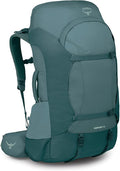 Osprey Farpoint Trek 55L Men's Travel Backpack - Hybrid Backpacking &amp Travel Bag with Internal Organization Cascade Blue/Torrent Blue