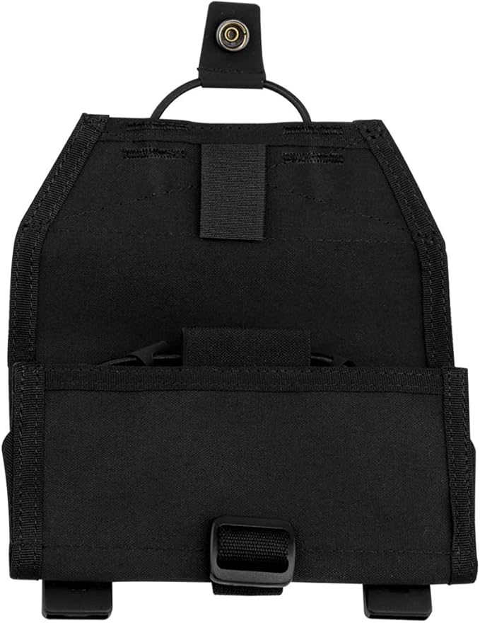 Molle Phone HolderMap Tactical Pouch Chest Board Plate Carrier Stand BagAirsoft Paintball Military CS GearMolle Universal Folded Pack (Black)