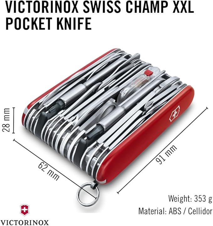 Victorinox Swiss Champ XXL 73 Function Large Pocket Knife Red