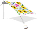 Beach Canopy with Windproof Ropes &amp Sandbags Beach Tent Sun Shade Sun Shelter for Camping Trips Fishing Backyard Fun or Picnics Sunflowers