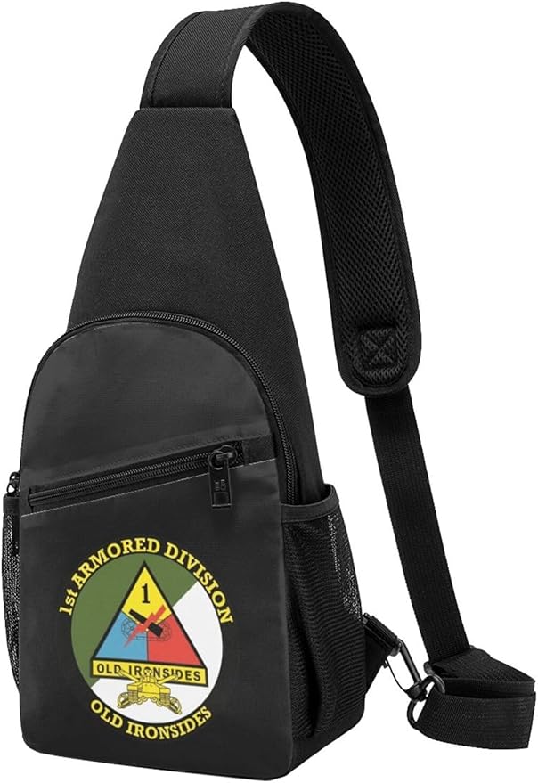 1st Armored Division with Sabres Chest Pack Leisure Shoulder Crossbody Chest Bag