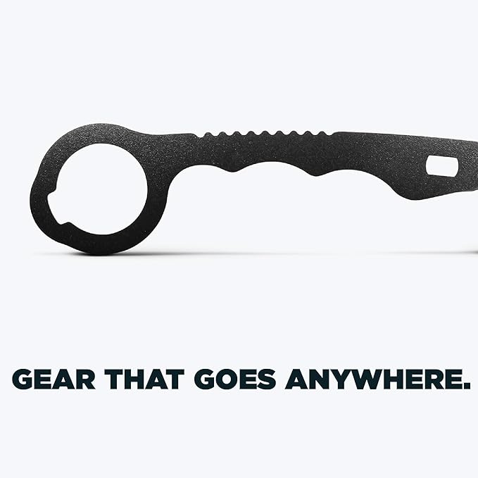 Benchmade - Hook Safety Cutter and O2 Wrench for Rescue and Tactical Use with Black 440C Handle (8 BLKWMED)