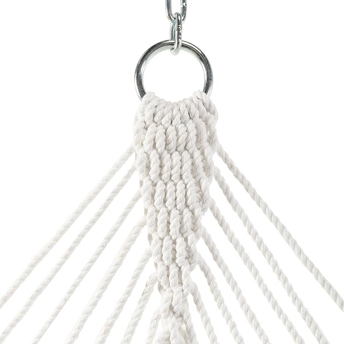 Hatteras Hammocks Navy Soft Weave Hammock with Free Extension Chains &amp Tree Hooks Accommodates 2 People 450 LB Weight Capacity 13 ft. x 55 in.