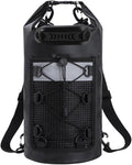 Waterproof Dry Bag 2pcs Swimming PVC Pack Dry Bag Backpack for Women Men 10L 20L Waterproof Shoulder Kayak Trekking Drifting Rafting Surfing Boating Bag for SwimmingBoating(30L Black)