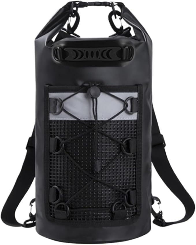 Waterproof Dry Bag 2pcs Swimming PVC Pack Dry Bag Backpack for Women Men 10L 20L Waterproof Shoulder Kayak Trekking Drifting Rafting Surfing Boating Bag for SwimmingBoating(30L Black)