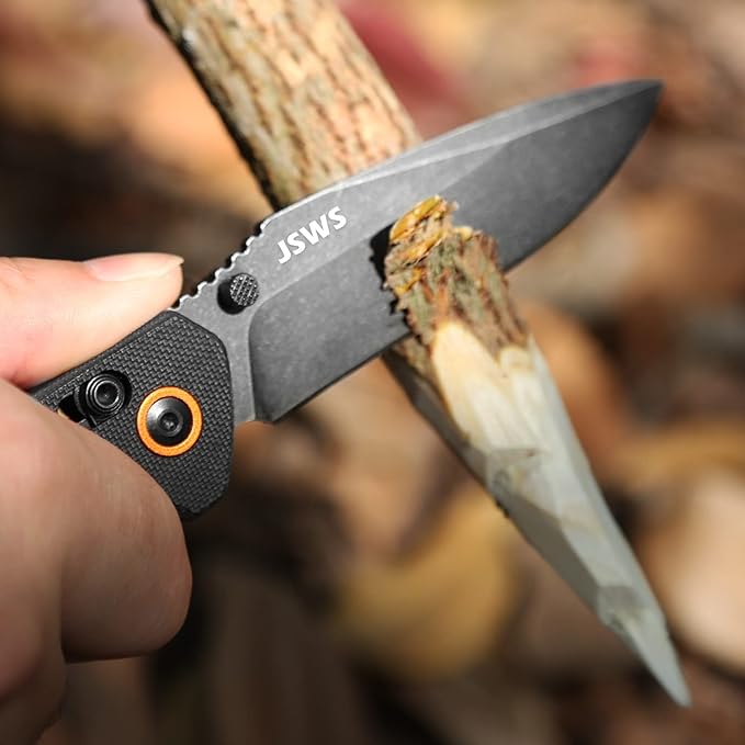 Tactical Knife Pocket Folding Knife Survival Knife Axis Lock Knife 3.39'' 440C Stainless Steel Blade G10 Handle Perfect for Camping Survival Christmas Gifts for Men &amp Women