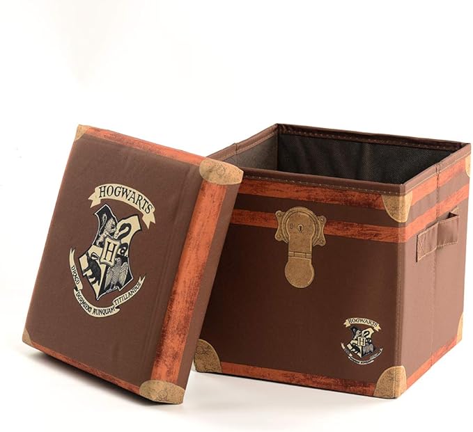 Seven Times Six Harry Potter Hogwarts Storage Bin with Lid 10 X 10 X 10