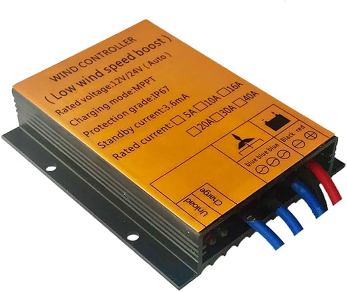 100-800W Wind Controller 12V 24V 48V Water Proof 10A 20A MPPT Rectifier Brake Charging Rectifier Bridge Sliver for Wind Turbine Generator (30A 48V)