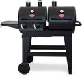 Char-Griller® Dual-Function 2-Burner 24000 BTU Propane Gas and Charcoal Combination Grill and Smoker with 870 Cooking Square Inches in Black Model E5030