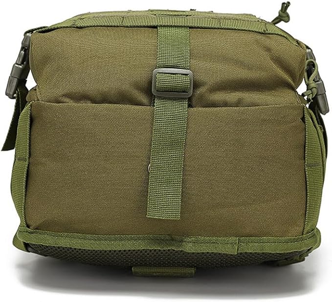 Outdoor Tactical Sling Bag Pack Military Sport Pack Sling Shoulder Backpack Molle Assault Range Bag (Military Green)