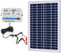 ACOPOWER 12V 25W 5A Solar Charge KitPolycrystalline Solar Panel &amp 5A Charge Controller for RV Boats Camping w USB 5V Output as Phone Charger (25W 5A Kit)