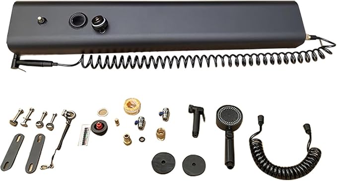 Pressurized Water Tank for Camping Shower Roof Rack Mounted Off-Road Shower Fit for Overland Off-Road Vehicles Trucks RV Camping Beach Cleaning