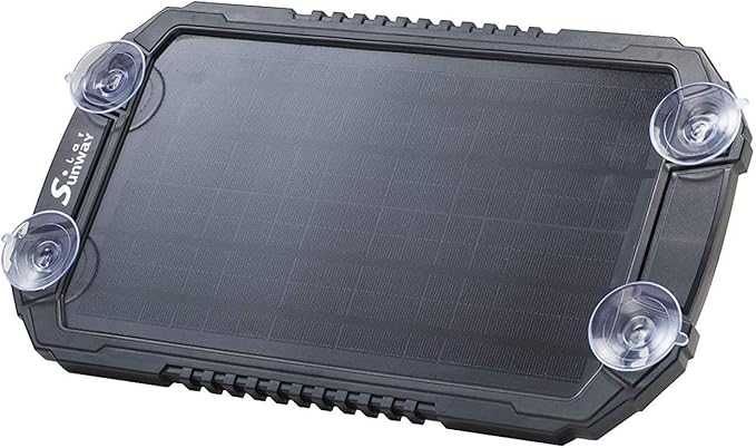 Sunway Solar Car Battery Trickle Charger &amp Maintainer 12Volt 8W Solar Panel Power Charger kit Portable Waterproof for Automotive RV Marine Boat Truck Motorcycle Trailer Tractor Powersports Snowmob