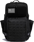 50L Tactical Military Backpack Waterproof Sturdy Bag for Hiking Camping Fishing Gym Backpack with Bottle Holder (ALL Black)