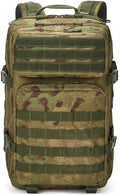 45L Military Tactical Backpacks Molle Army Assault Pack 3 Day Bug Out Bag Hiking Treeking Rucksack (Ruins Green)