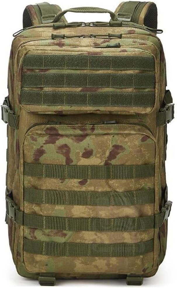 45L Military Tactical Backpacks Molle Army Assault Pack 3 Day Bug Out Bag Hiking Treeking Rucksack (Ruins Green)